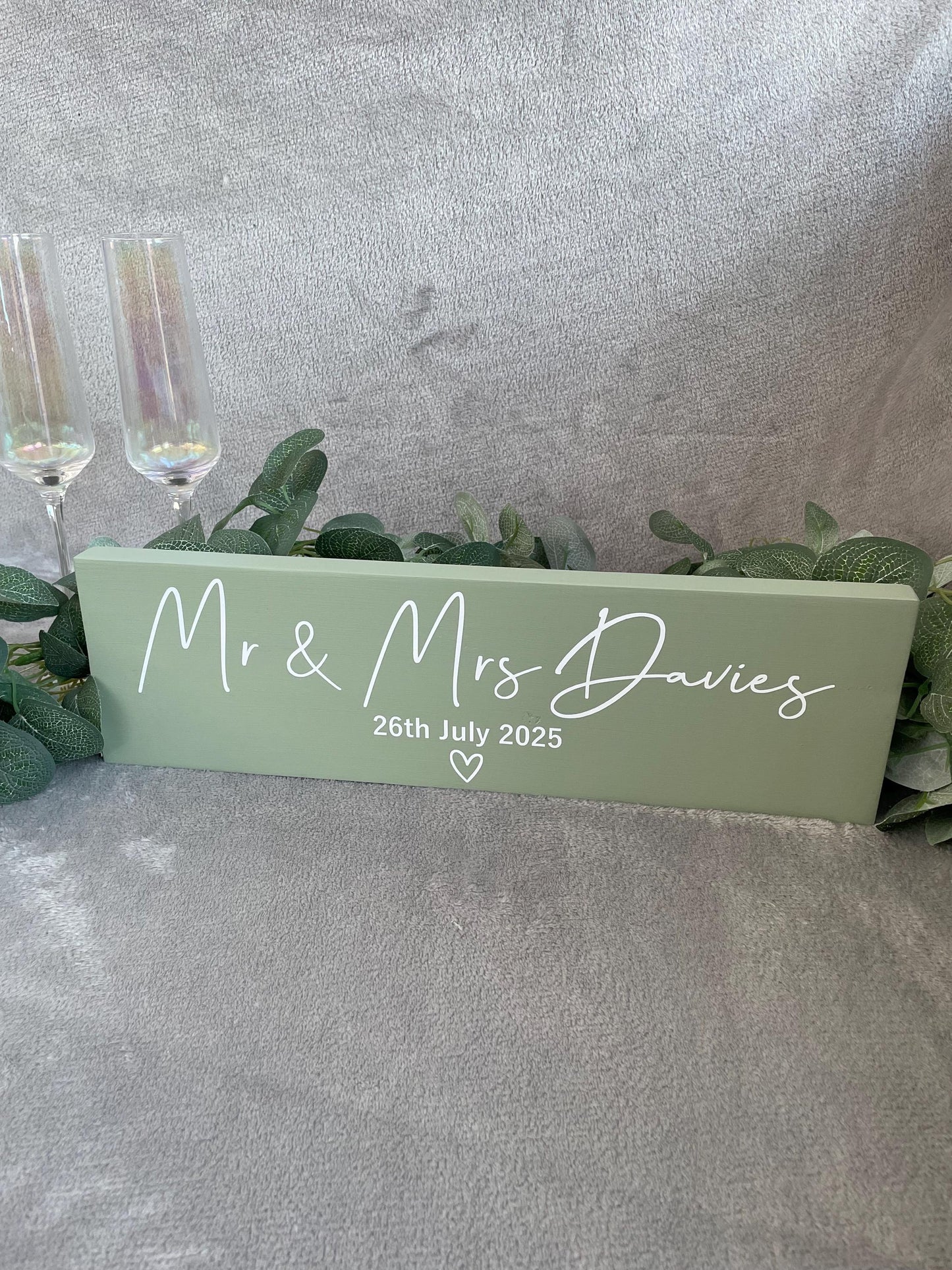 Wooden SAGE table sign, wedding reception table decor
