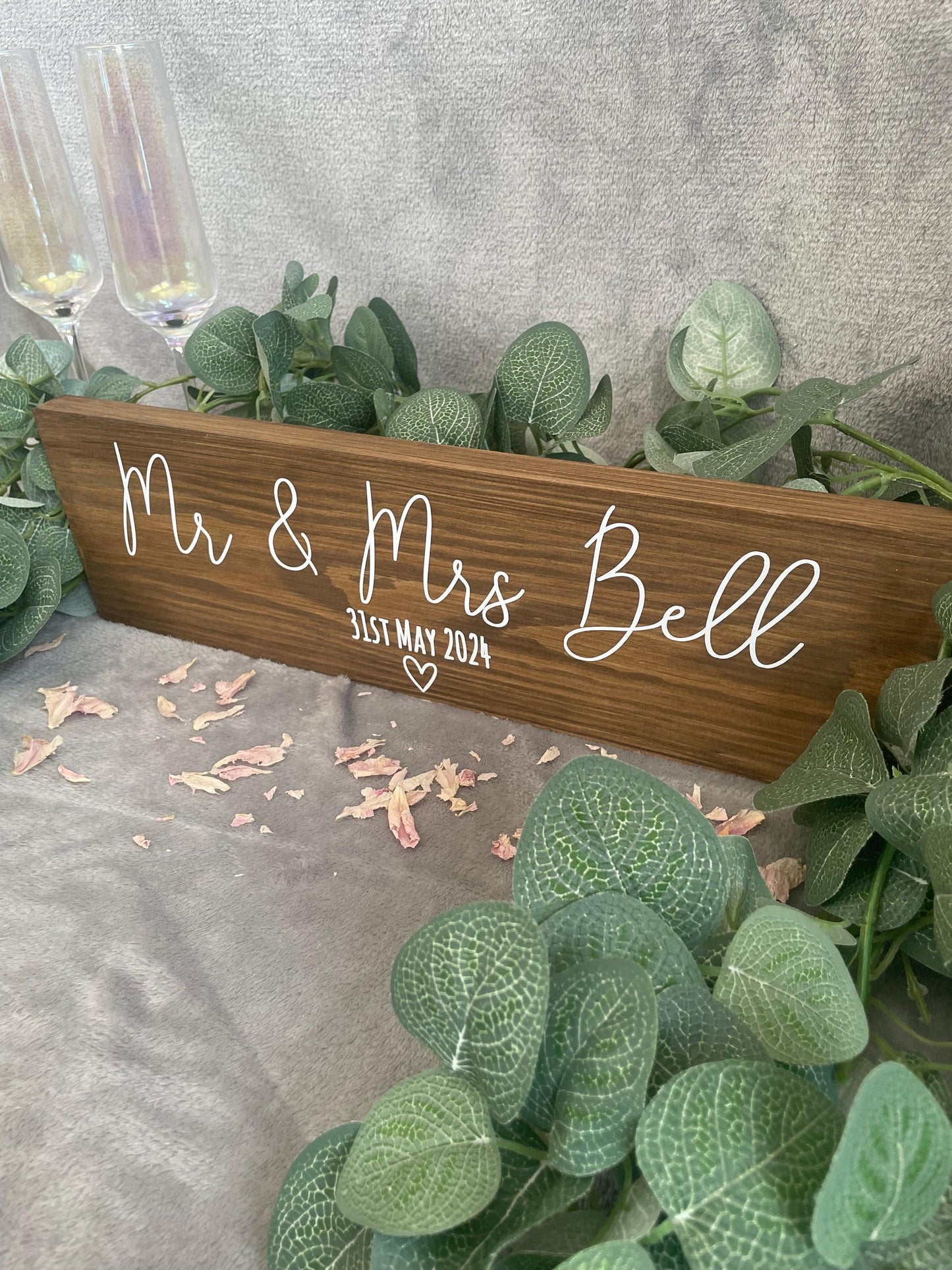 Wooden RUSTIC table sign, wedding reception table decor