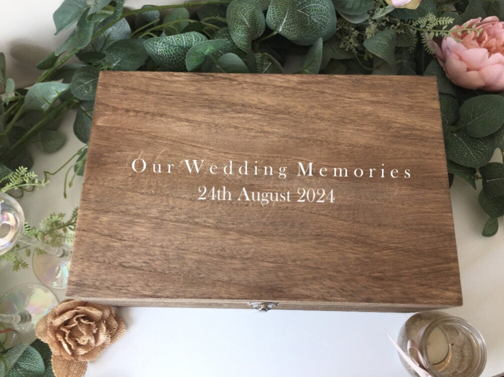 Personalised RUSTIC wedding card box, Wedding memory box, Wedding keepsake box, Wooden Wedding box, rustic wedding post box