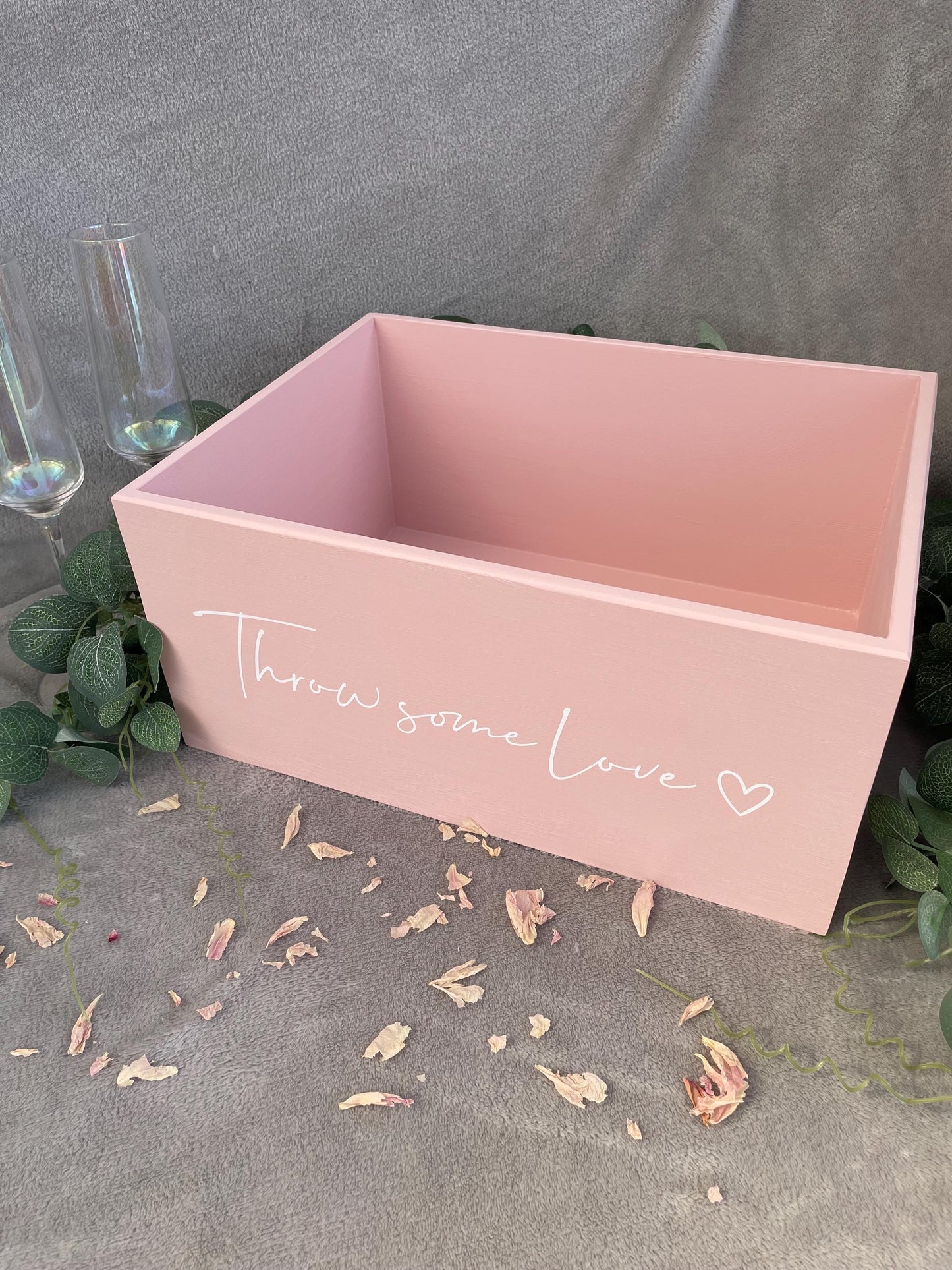 LIMITED EDITION SAGE wedding box, Wedding toiletry box, Wedding confetti, Wedding crate, wedding basket, new.