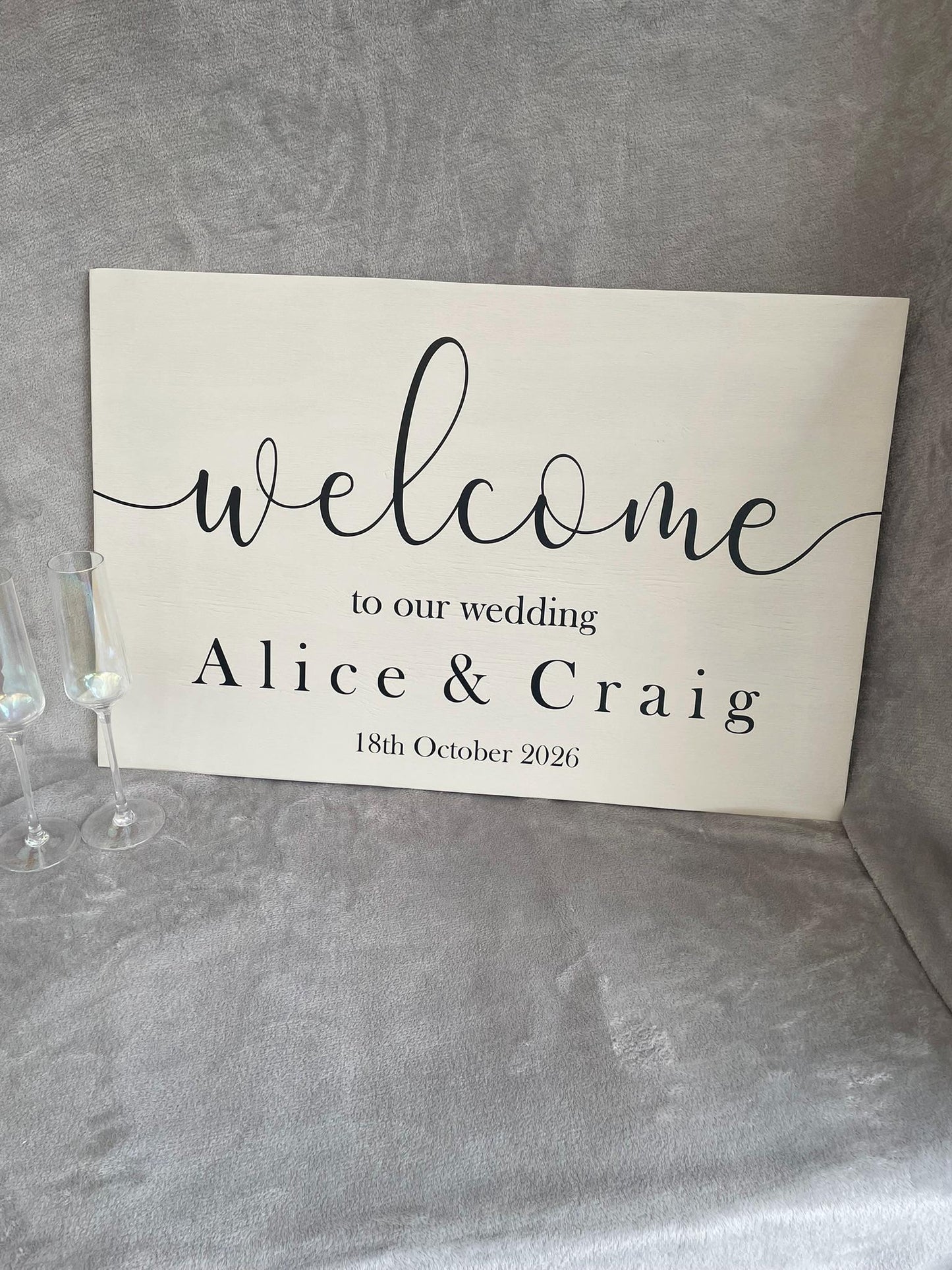 Wooden NEUTRAL Wedding welcome sign, wedding reception decor.