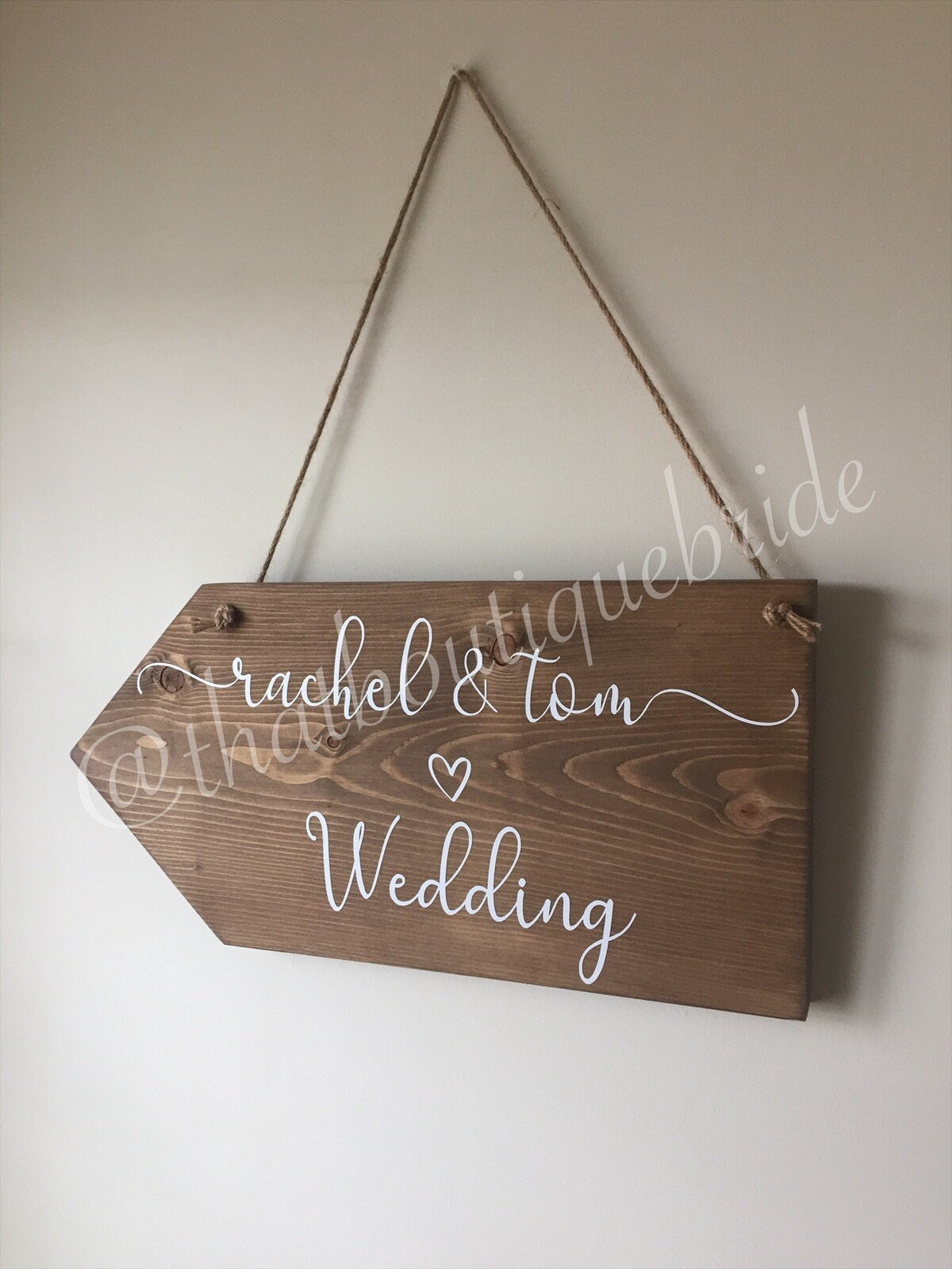 Wooden, RUSTIC hanging wedding sign, Wedding direction sign,