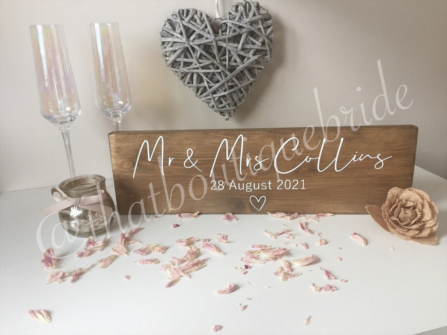 Wooden RUSTIC table sign, wedding reception table decor