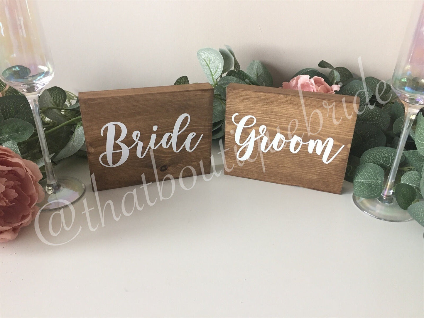 Couples RUSTIC wooden table signs, rustic wedding reception table decor,