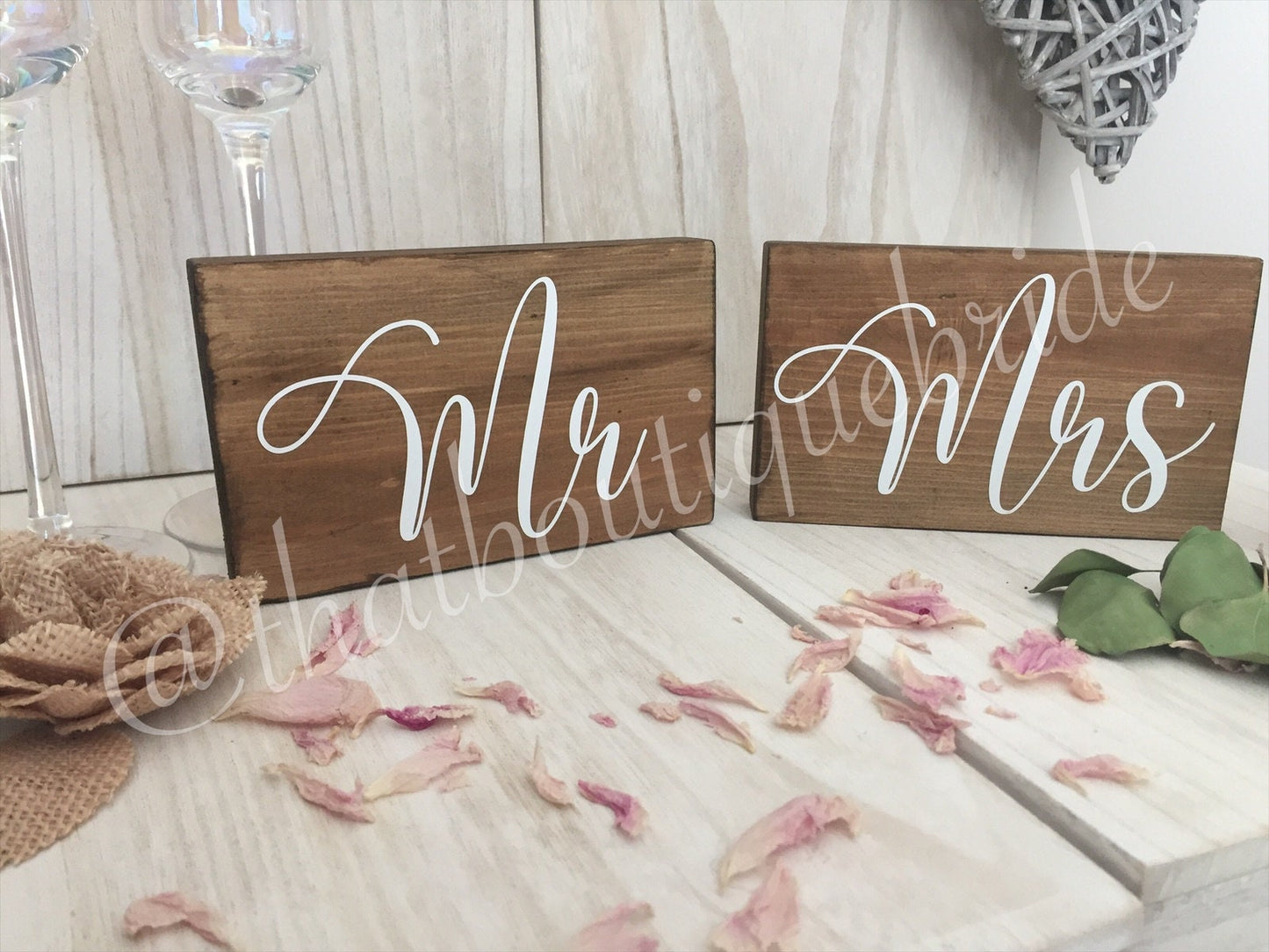 Couples RUSTIC wooden table signs, rustic wedding reception table decor,