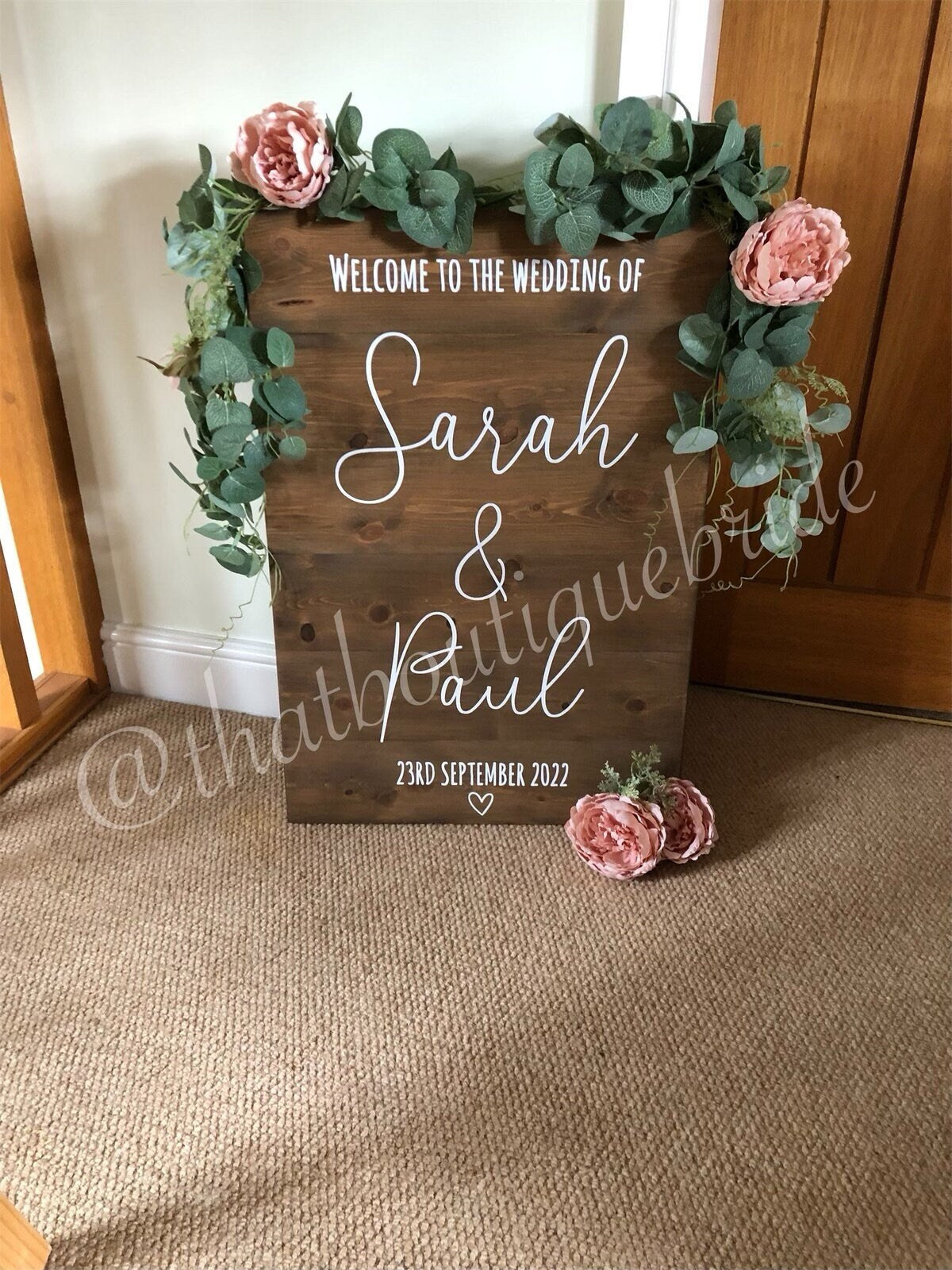 Wooden RUSTIC Wedding welcome sign, wedding reception decor,
