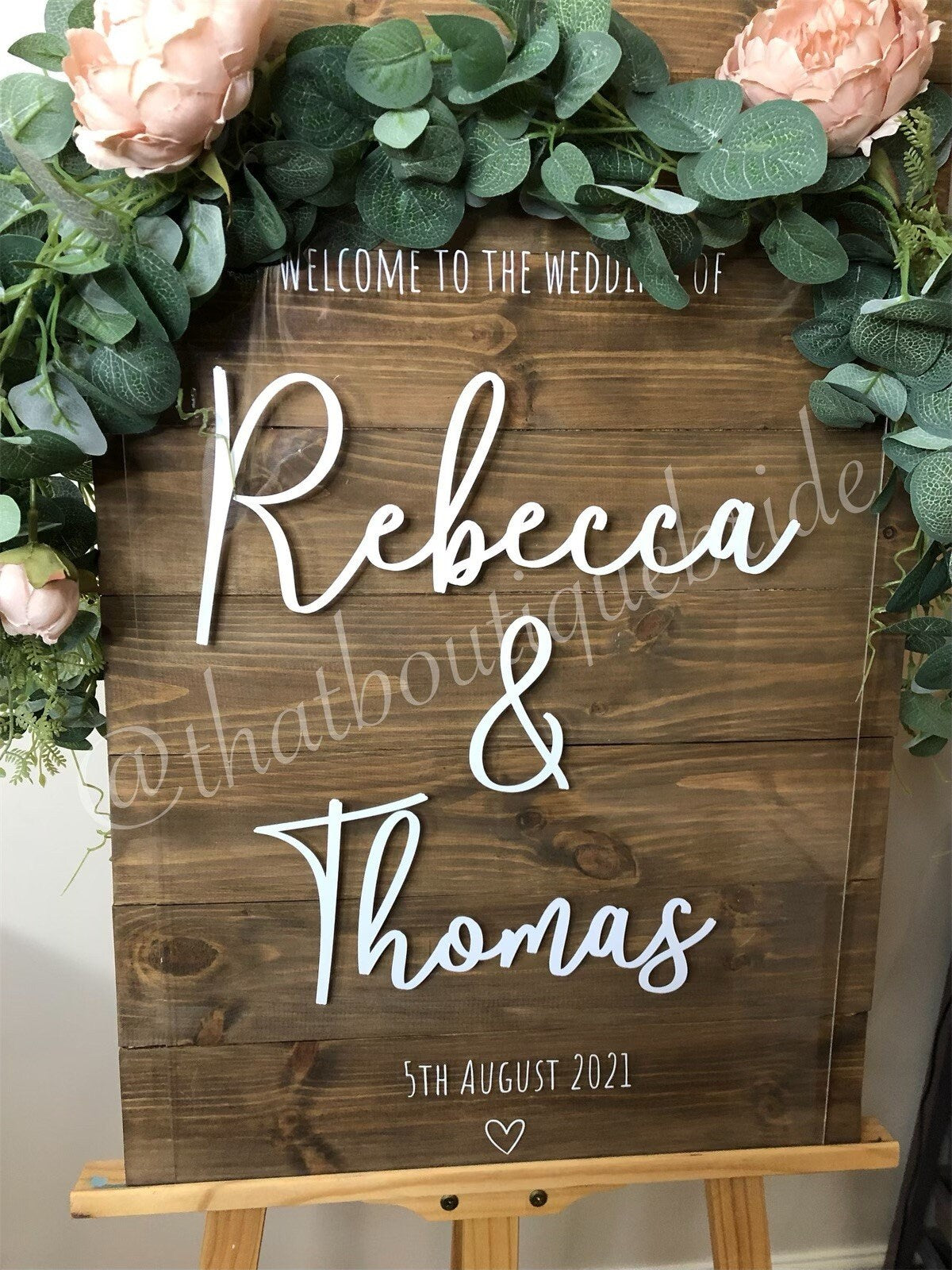 Wooden RUSTIC Wedding welcome sign, wedding reception decor,