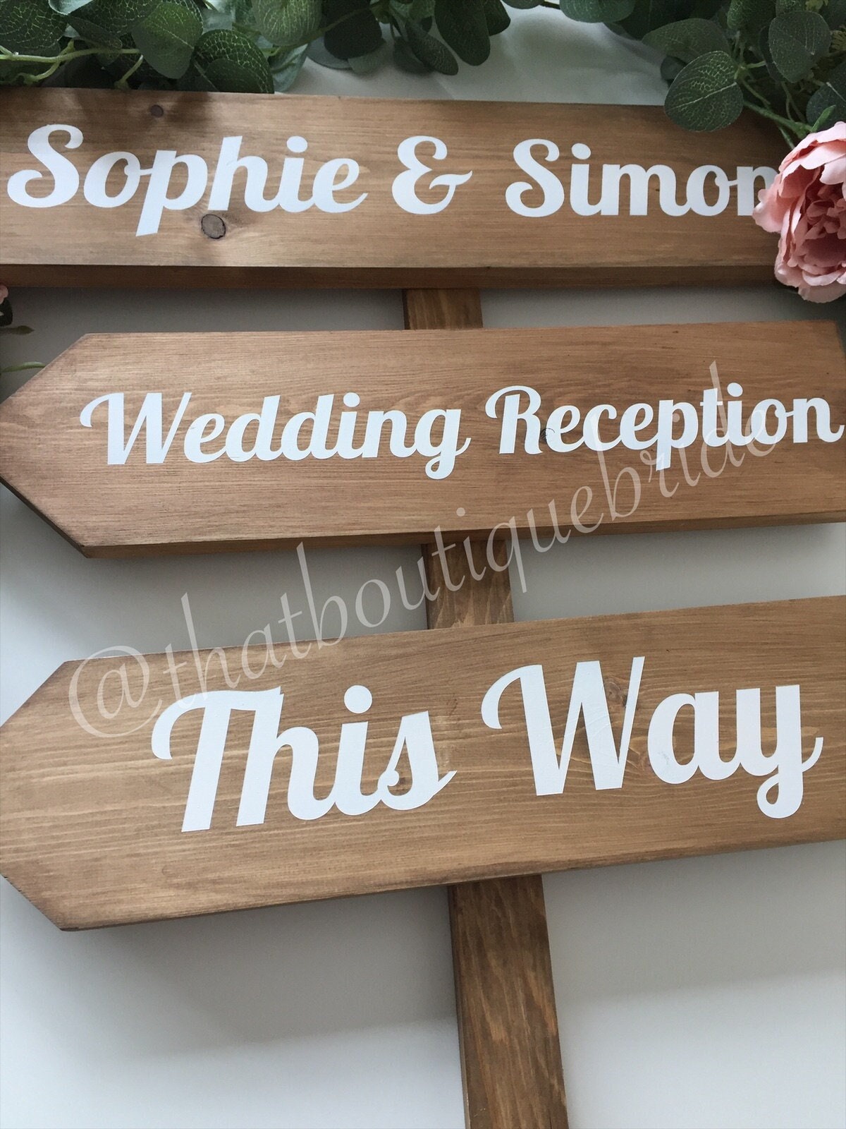 Festival style RUSTIC wooden wedding sign,