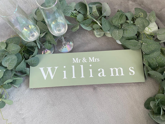 Wooden SAGE table sign, wedding reception table decor