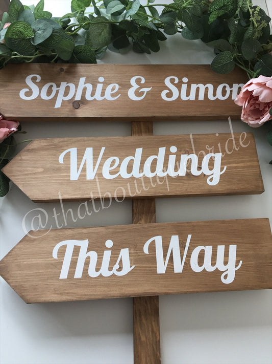 Festival style RUSTIC wooden wedding sign,