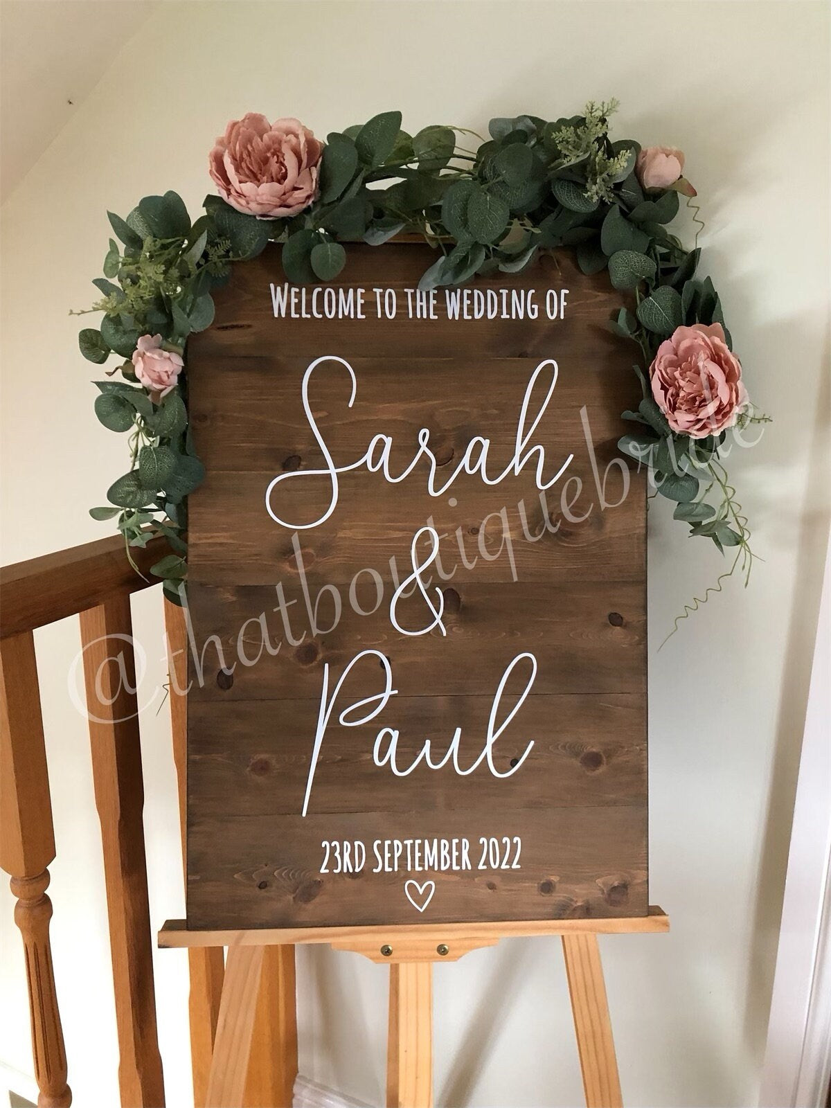 Wooden RUSTIC Wedding welcome sign, wedding reception decor,