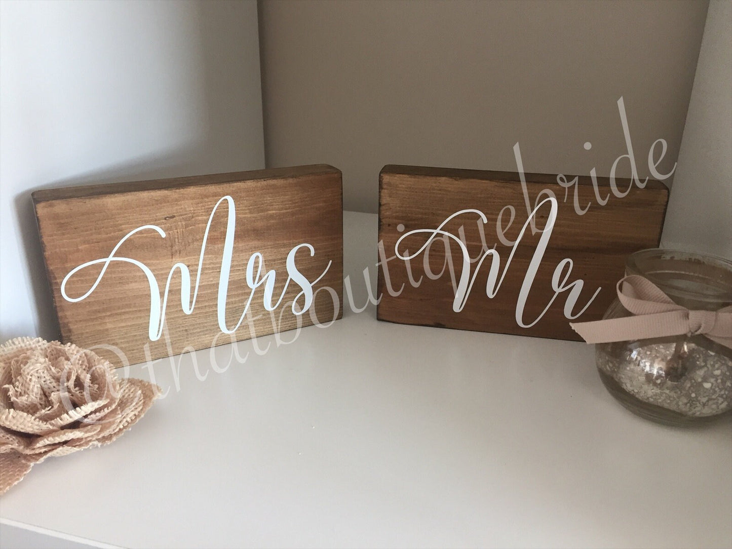 Couples RUSTIC wooden table signs, rustic wedding reception table decor,