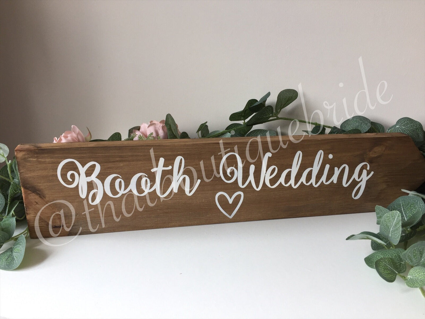 Personalised, RUSTIC wooden event direction sign.