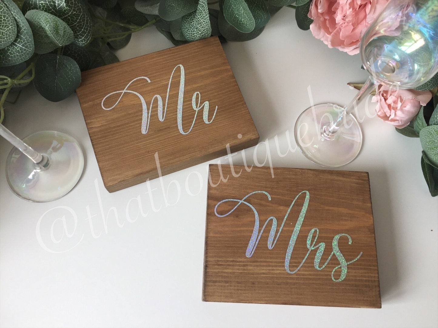 Couples RUSTIC wooden table signs, rustic wedding reception table decor,