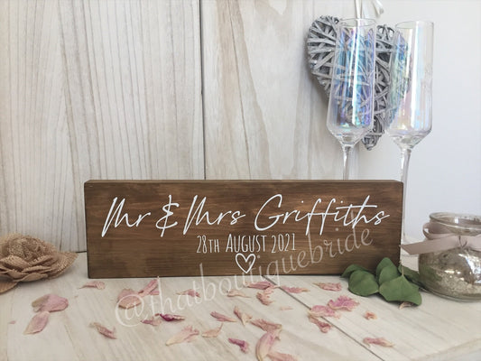 Wooden RUSTIC table sign, wedding reception table decor