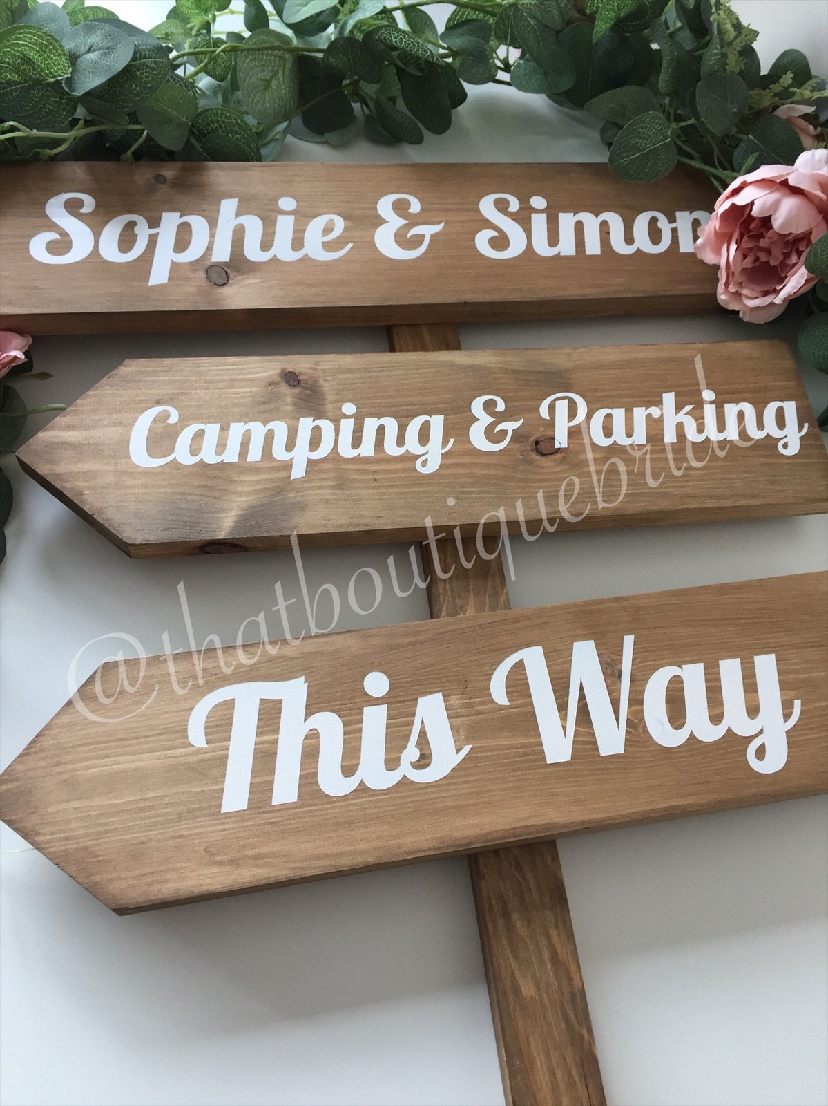 Festival style RUSTIC wooden wedding sign,