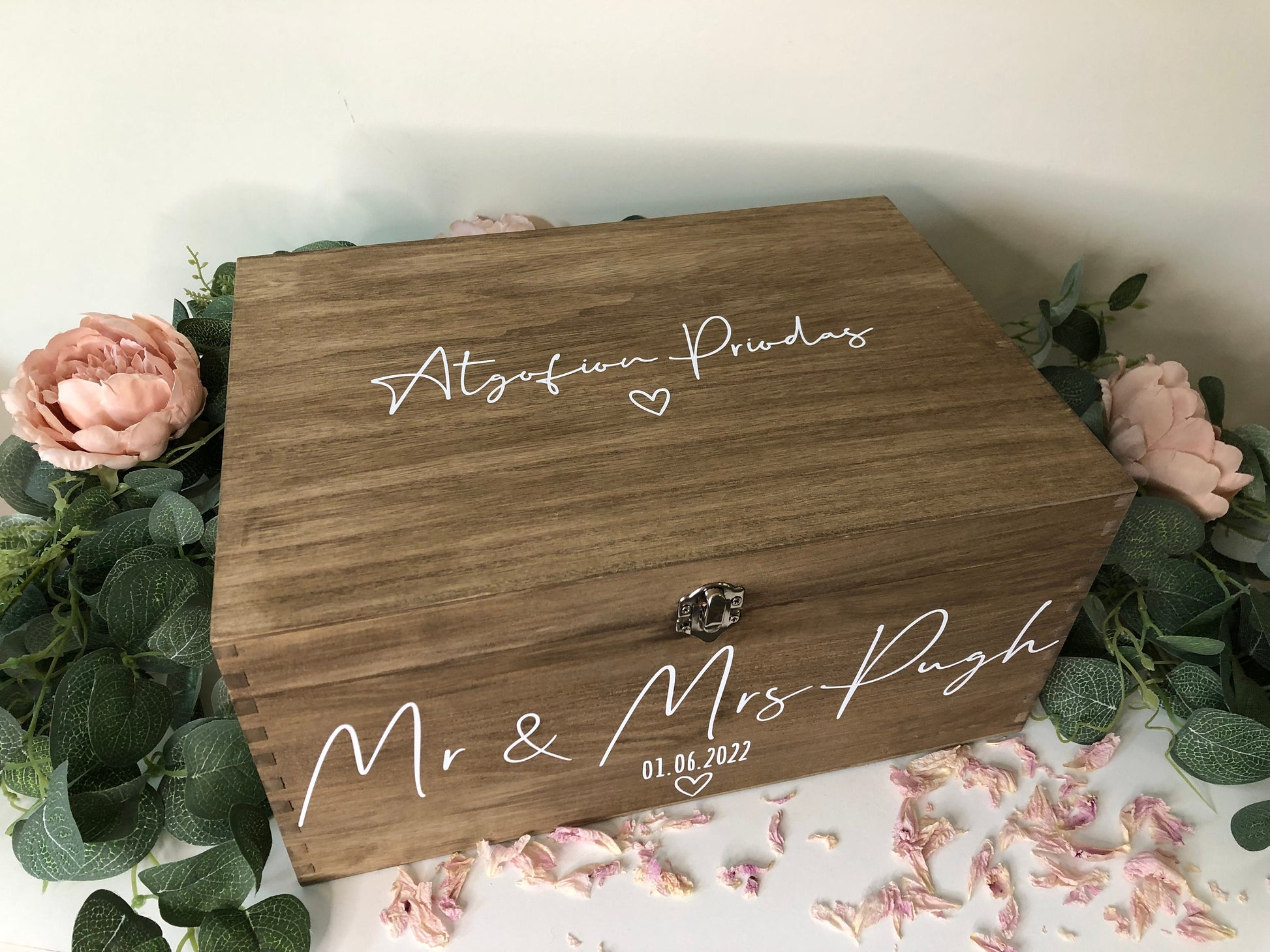 UPGRADE for custom text on gift box. Box not included, please purchase separately.