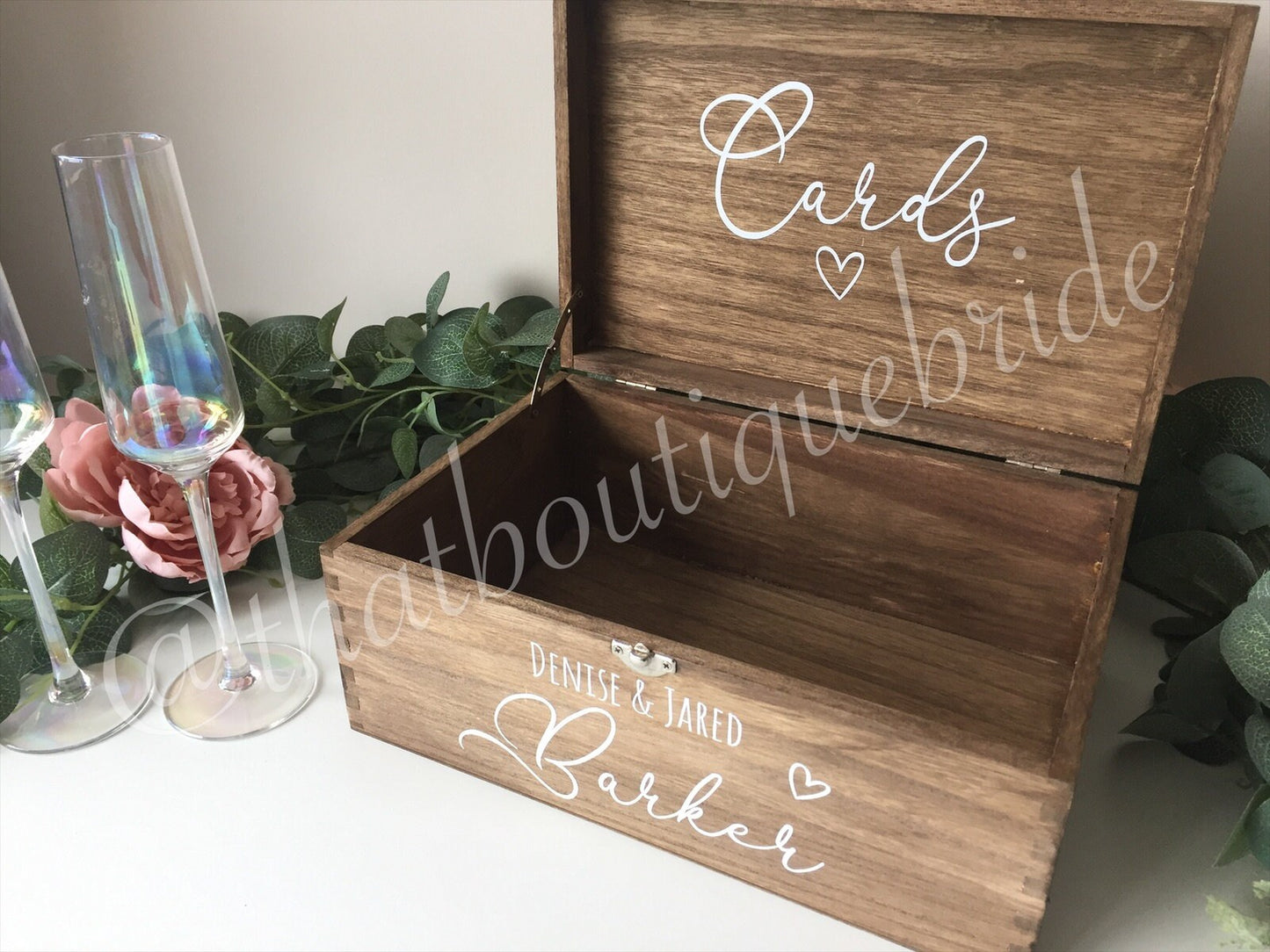 Personalised RUSTIC wedding card box, Wedding memory box, Wedding keepsake box, Wooden Wedding box, rustic wedding post box