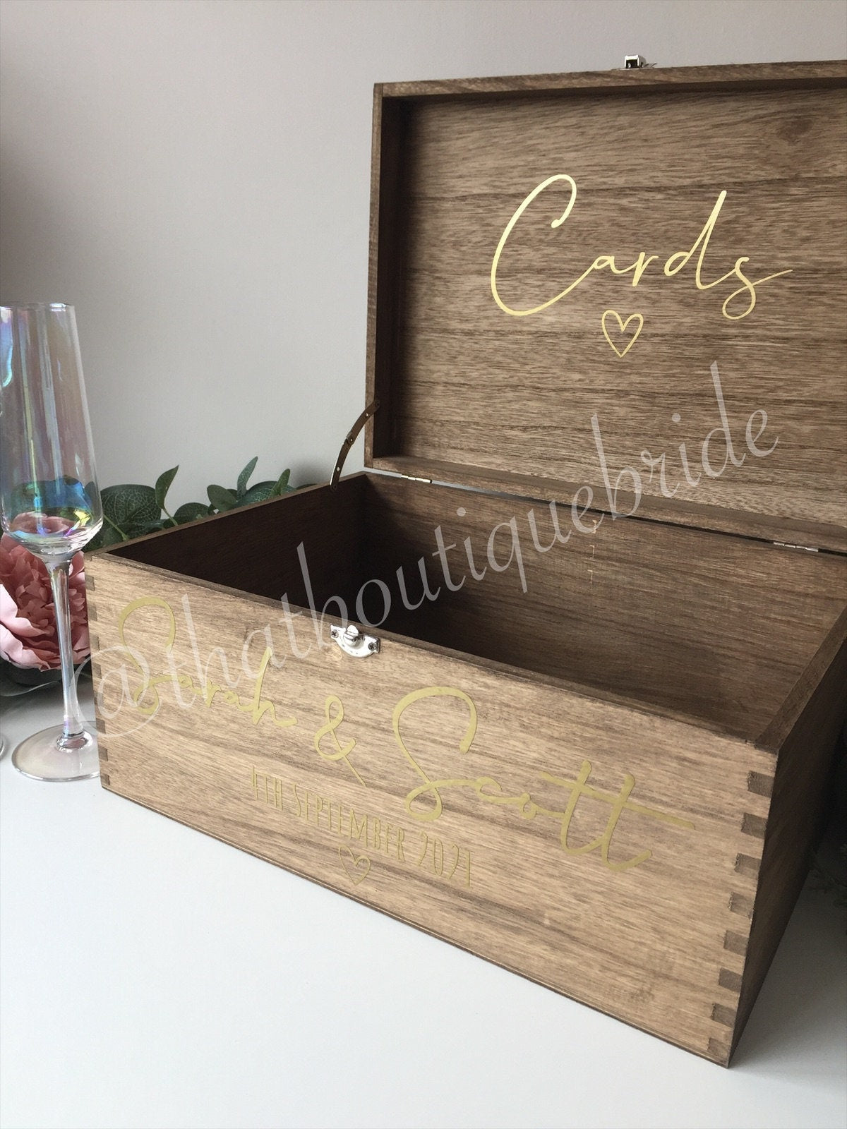 Personalised RUSTIC wedding card box, Wedding memory box, Wedding keepsake box, Wooden Wedding box, rustic wedding post box,