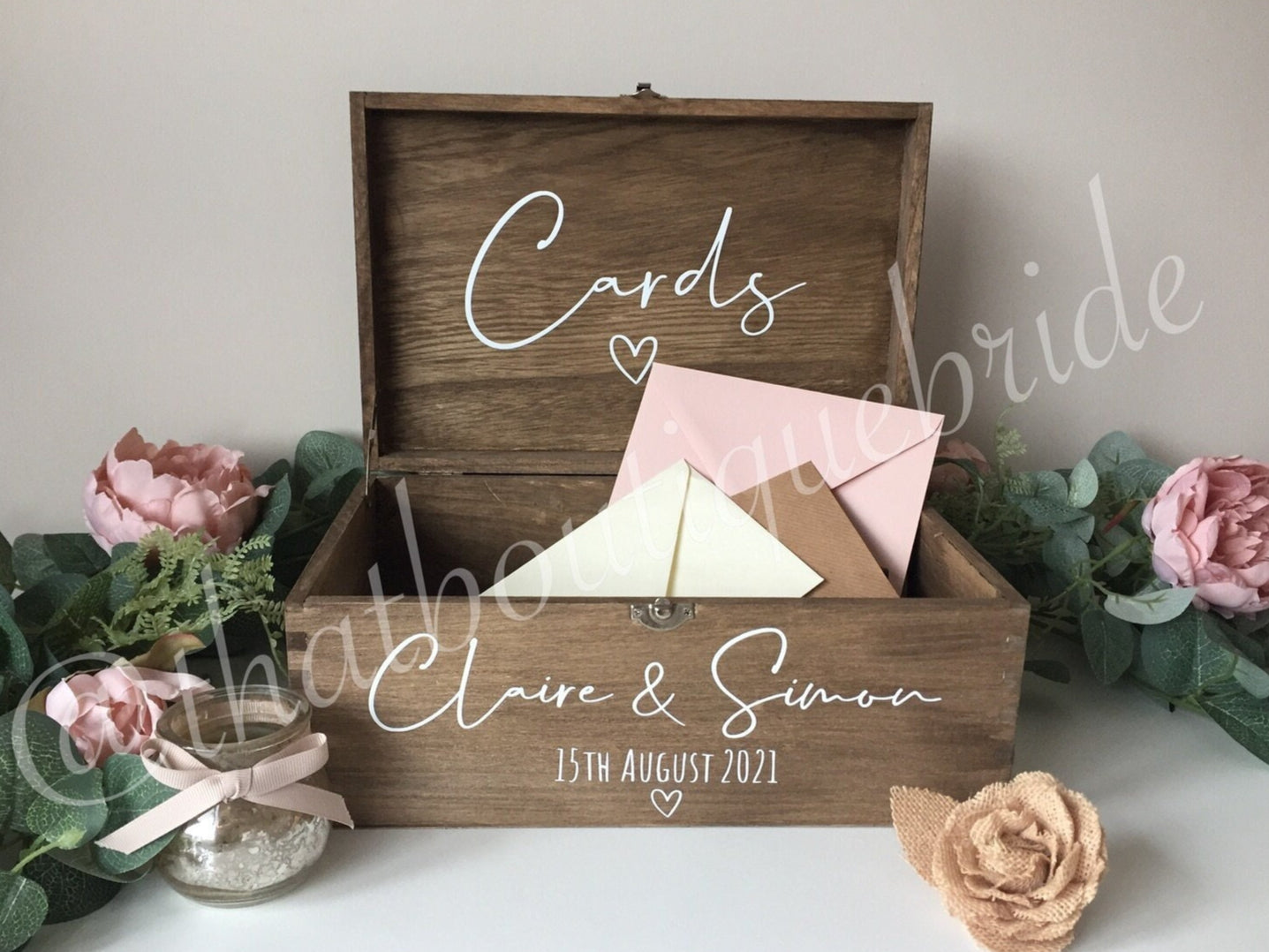 Personalised RUSTIC wedding card box, Wedding memory box, Wedding keepsake box, Wooden Wedding box, rustic wedding post box,