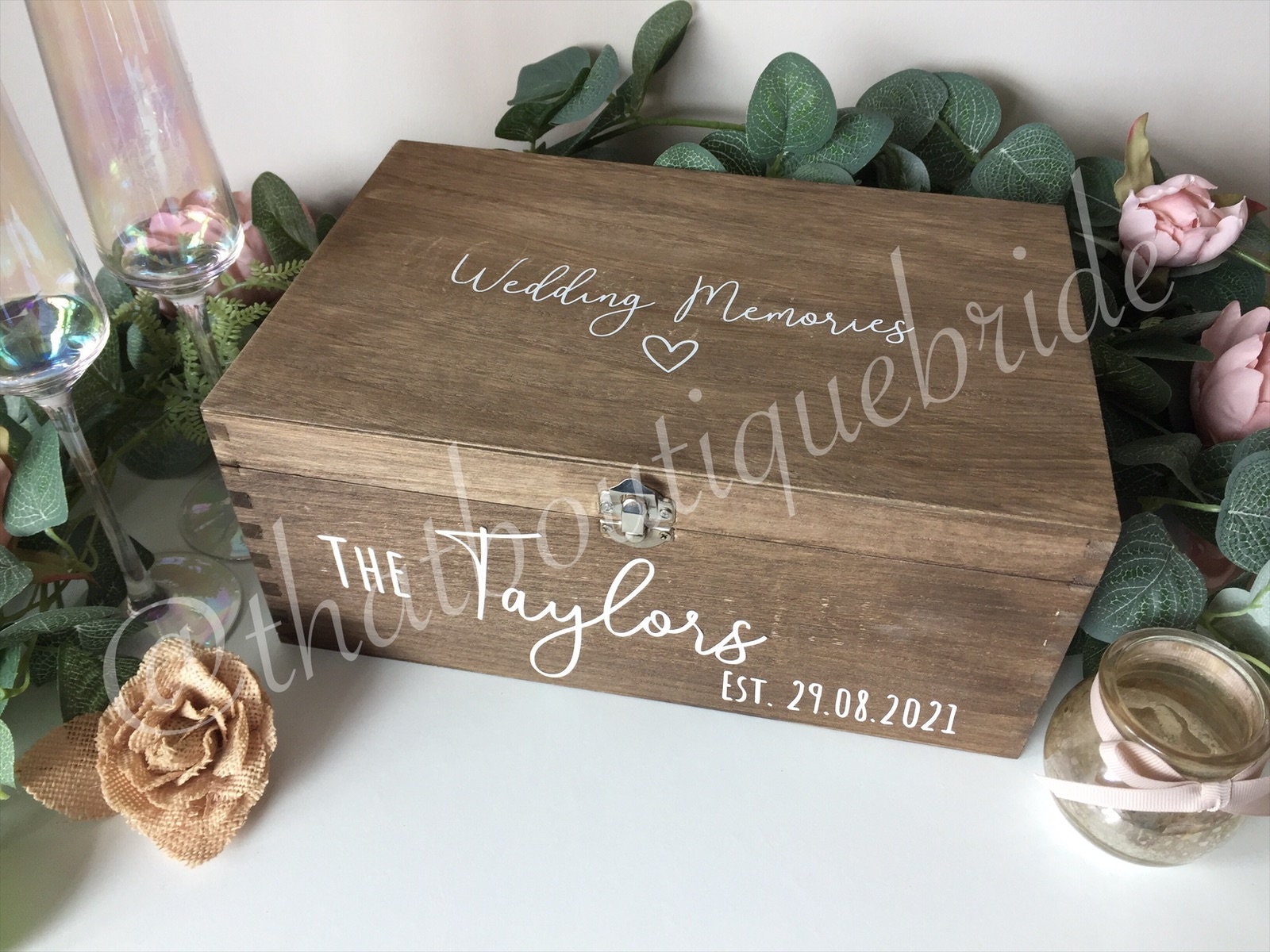 Personalised RUSTIC wedding card box, Wedding memory box, Wedding keepsake box, Wooden Wedding box, rustic wedding post box
