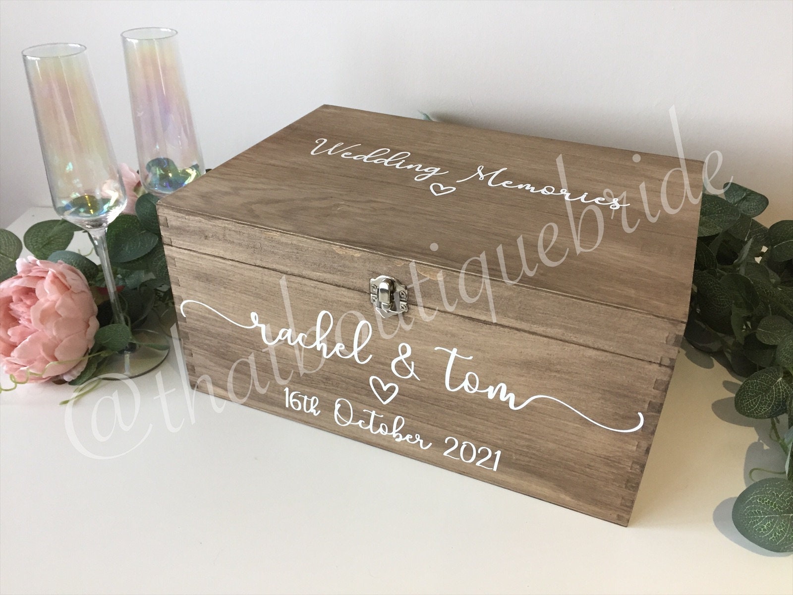 Personalised RUSTIC wedding card box, Wedding memory box, Wedding keepsake box, Wooden Wedding box, rustic wedding post box