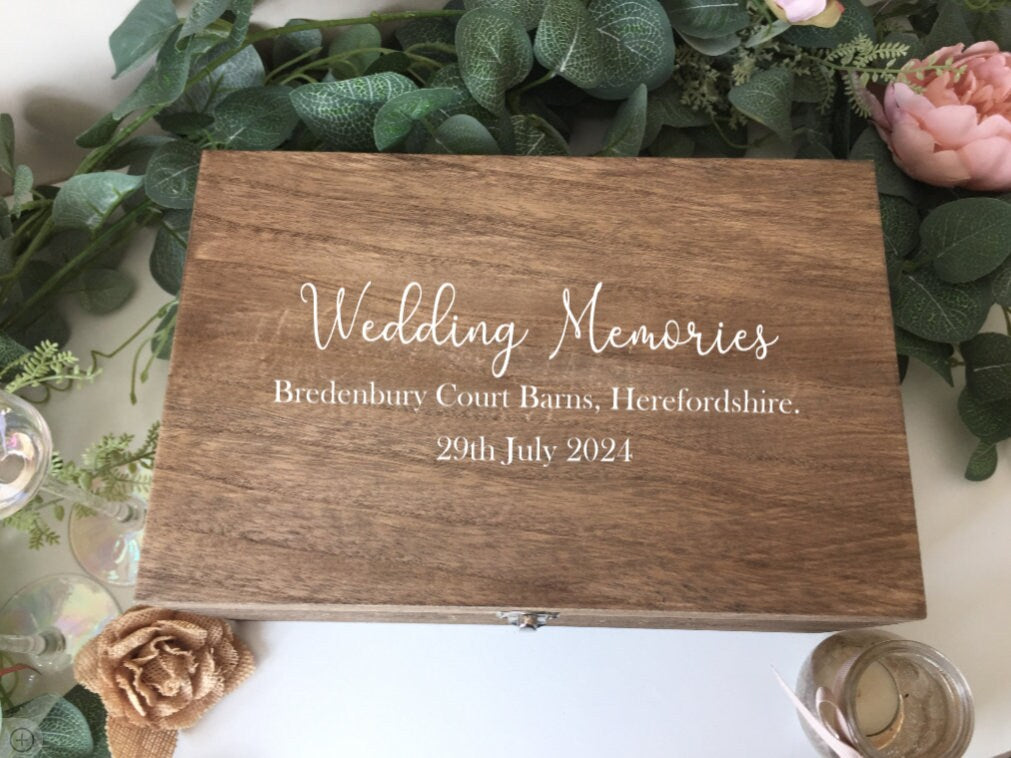 Personalised RUSTIC wedding card box, Wedding memory box, Wedding keepsake box, Wooden Wedding box, rustic wedding post box