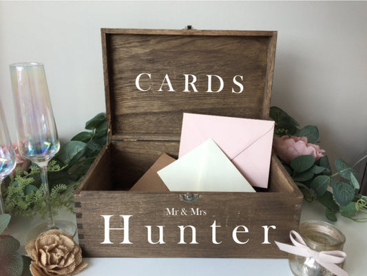 Personalised RUSTIC wedding card box, Wedding memory box, Wedding keepsake box, Wooden Wedding box, rustic wedding post box