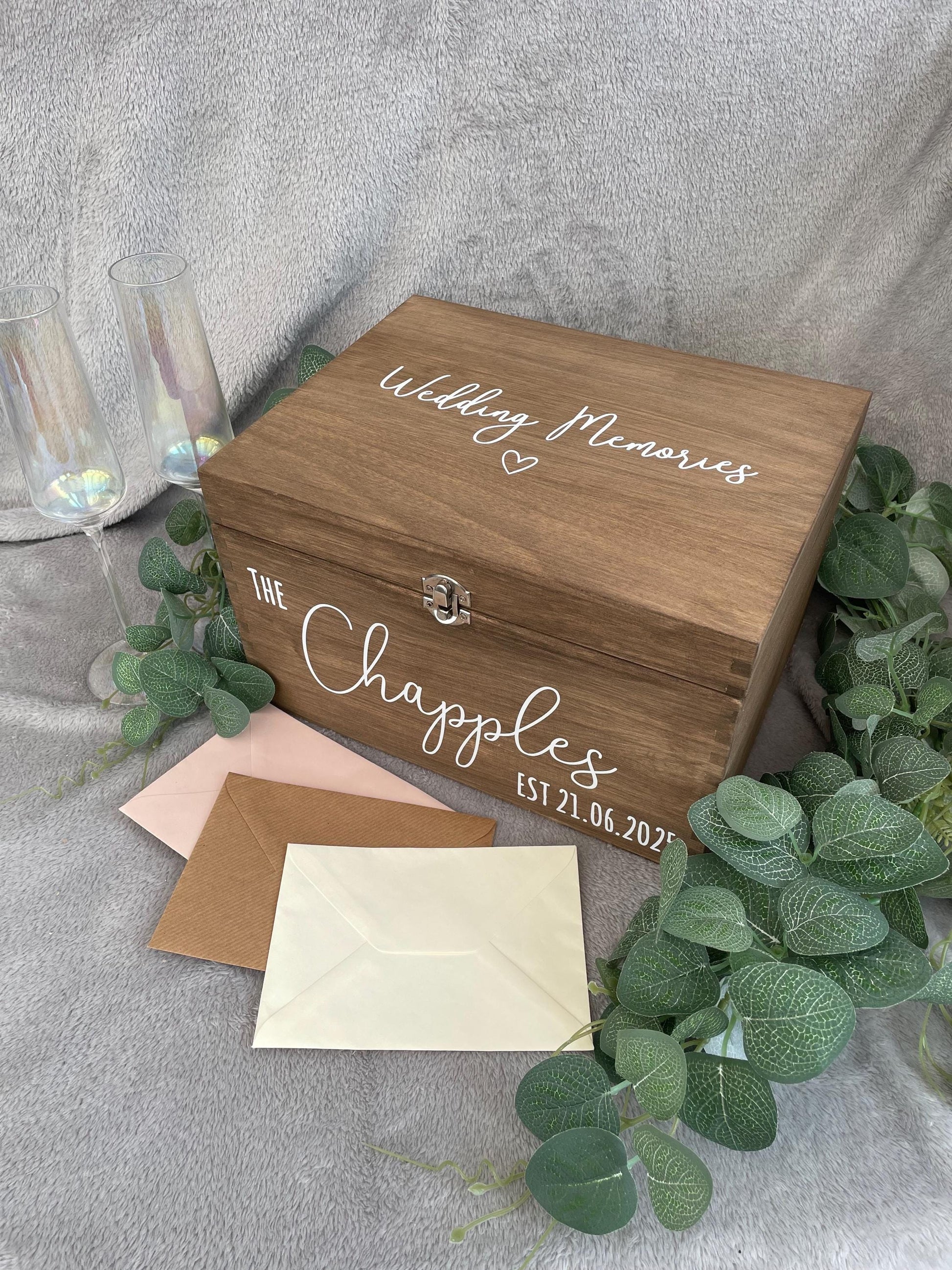 Personalised RUSTIC wedding card box, Wedding memory box, Wedding keepsake box, Wooden Wedding box, rustic wedding post box