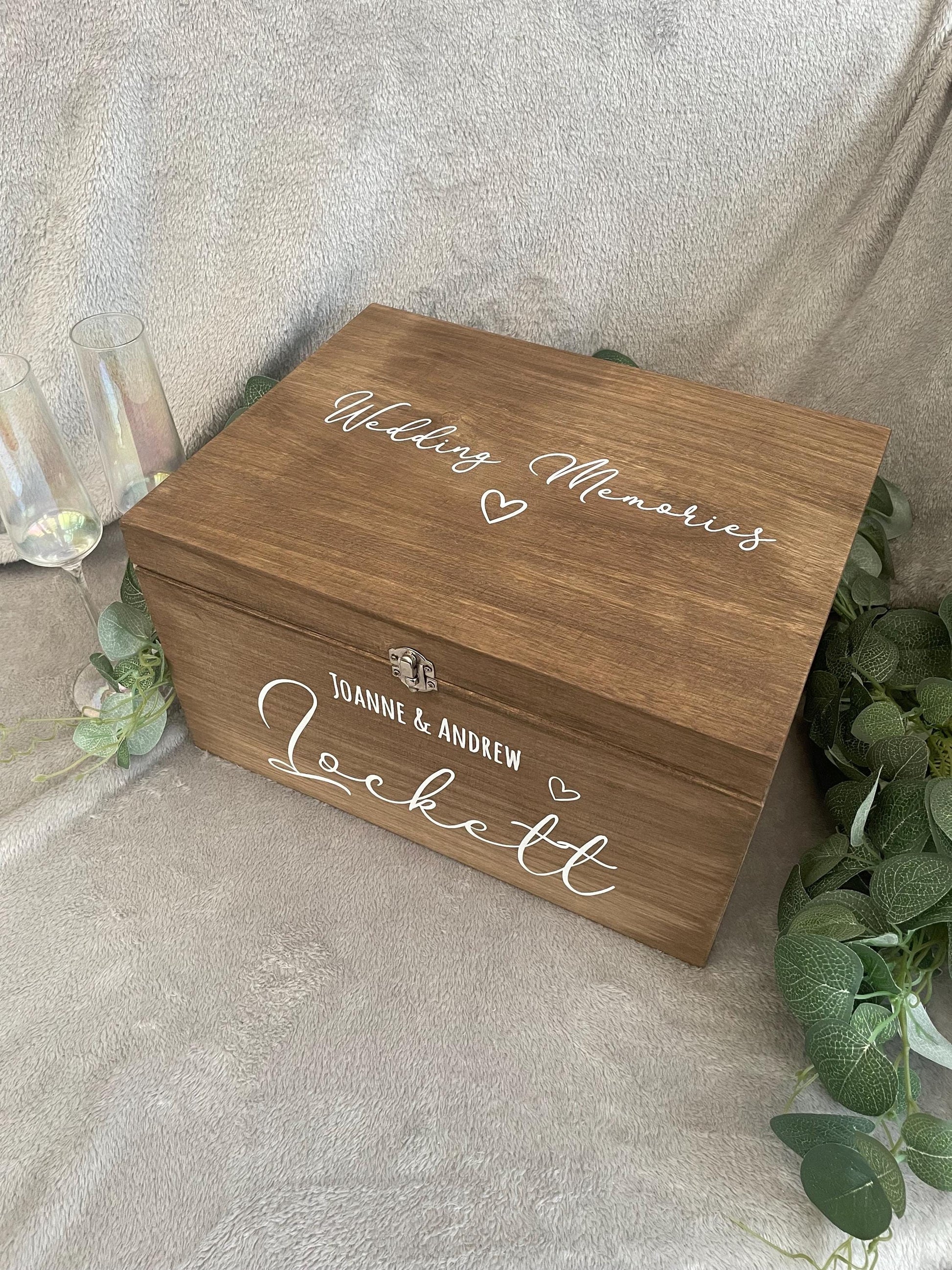 Personalised RUSTIC wedding card box, Wedding memory box, Wedding keepsake box, Wooden Wedding box, rustic wedding post box