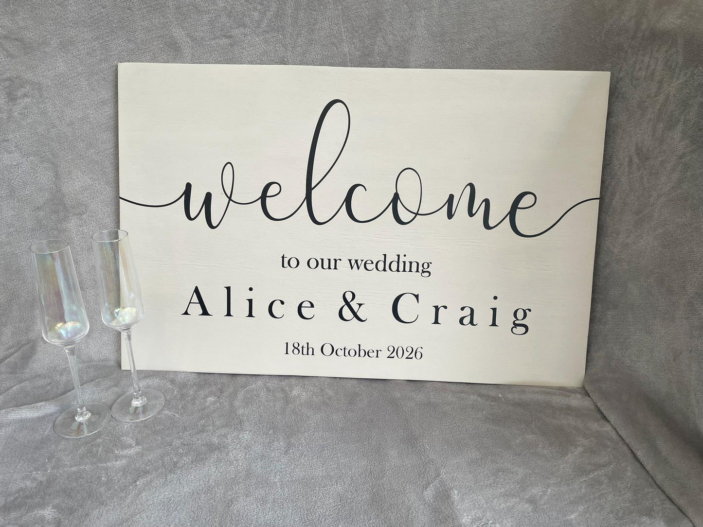 Wooden NEUTRAL Wedding welcome sign,  wedding reception decor.